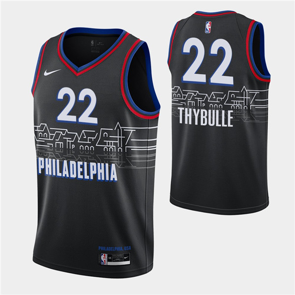 Men's Philadelphia 76ers #22 Matisse Thybulle Black NBA City Swingman 2020-21 Stitched Jersey Men's Philadelphia 76ers #22 Matisse Thybulle Black NBA City Swingman 2020-21 Stitched Jersey